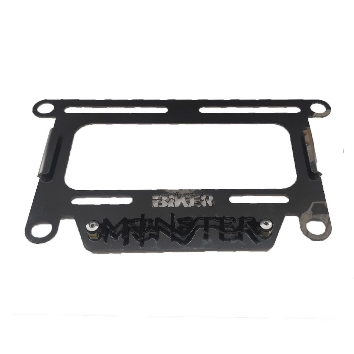 GENERICO - Porta Placa para Moto en Acero Inox modelo Monster
