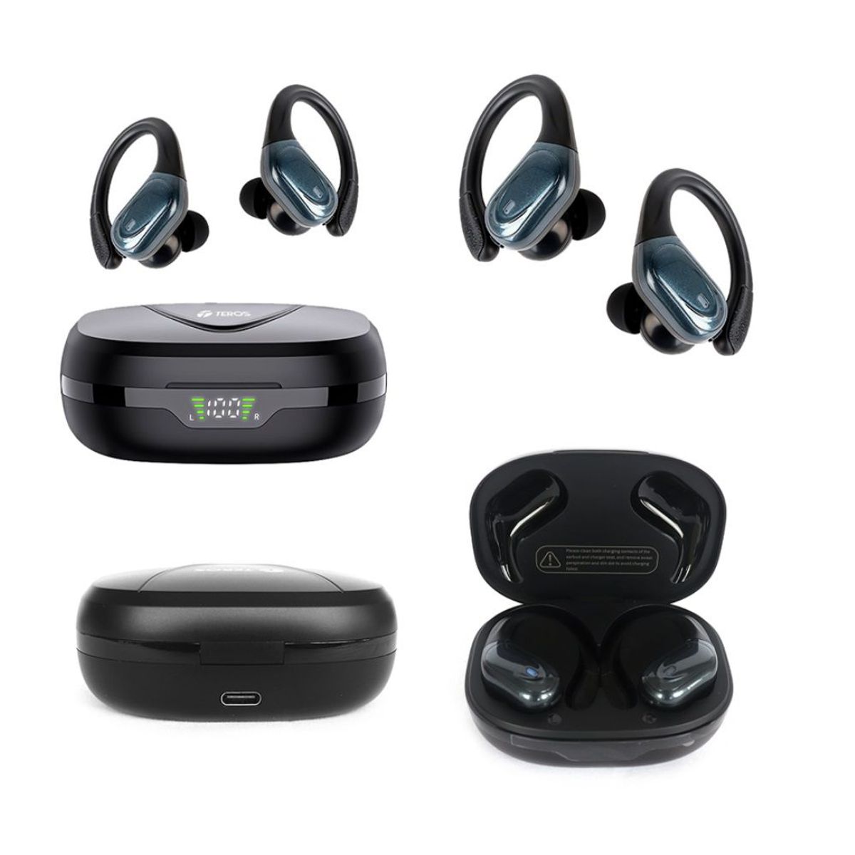 TEROS - AUDIFONOS INALAMBRICOS TEROS TE80710N NEGRO