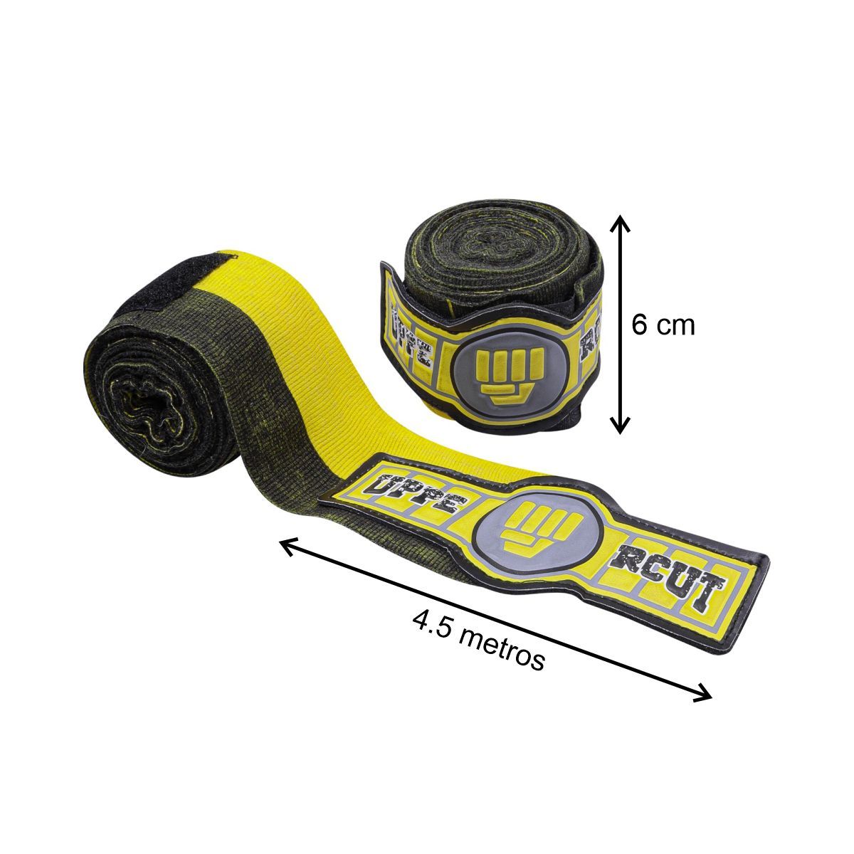 UPPERCUTT - Vendas para Boxeo Uppercut 4.5 Metros Amarillo/Negro