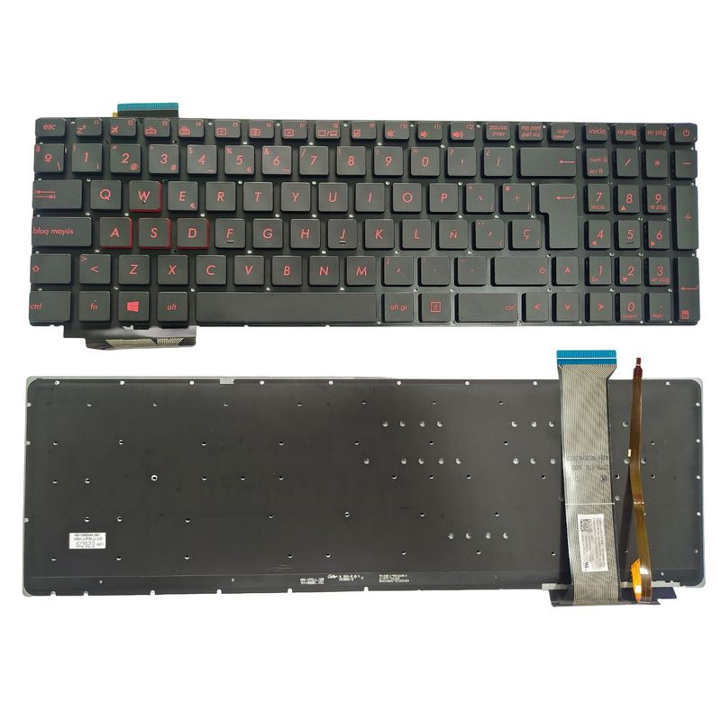 ASUS - Teclado ORIGINAL ASUS ZX50 N751 N751J N751JK N751JX G58 G58JM G58JW