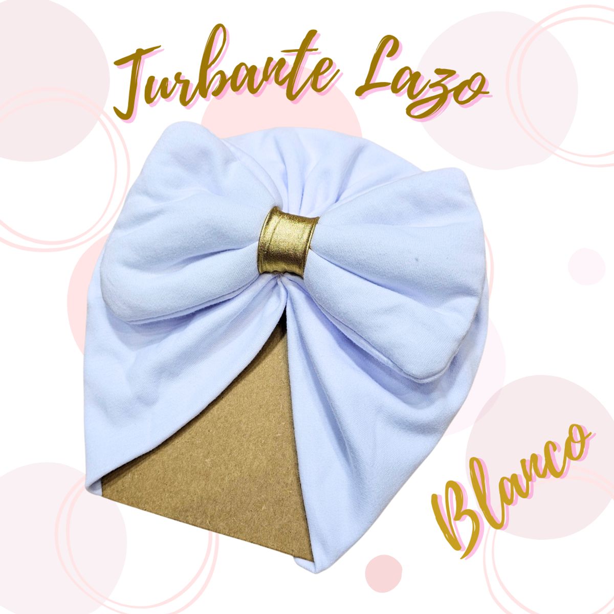 GENERICO - Turbante para bebe en Lazo de algodón pima