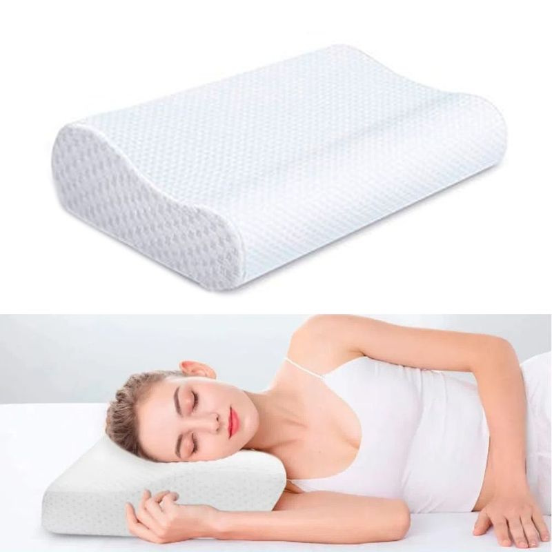 IMPORTADO MC - Almohada Viscoelástica Ortopédica De Espuma Cervical Memory Pillow.