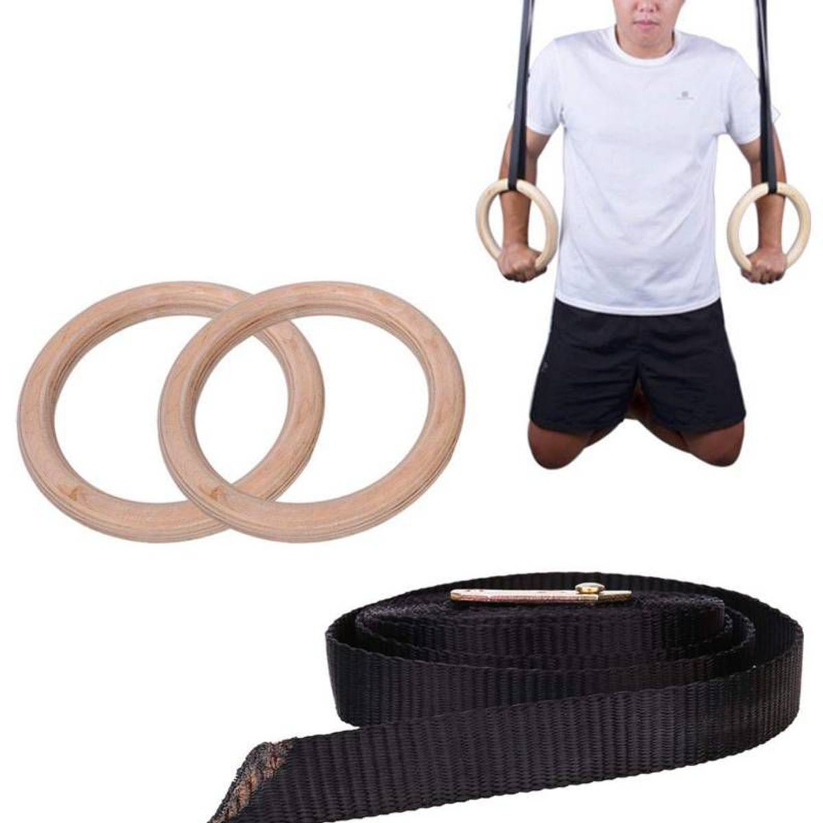 GENERICO - Aros Tipo Anillas para Entrenamiento Funcional Crosfit