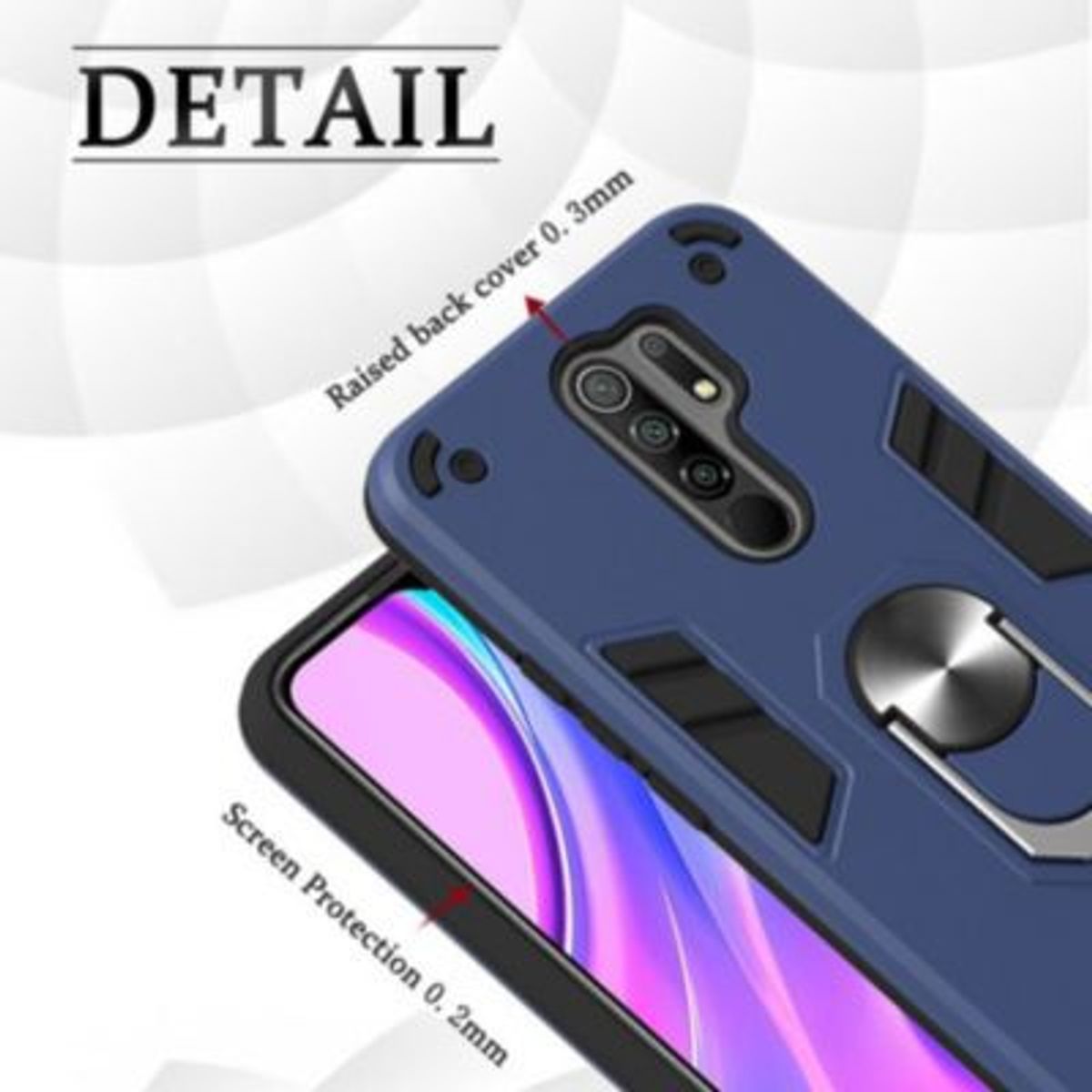 GENERICO - xiaomi redmi 9 azul Case funda armor