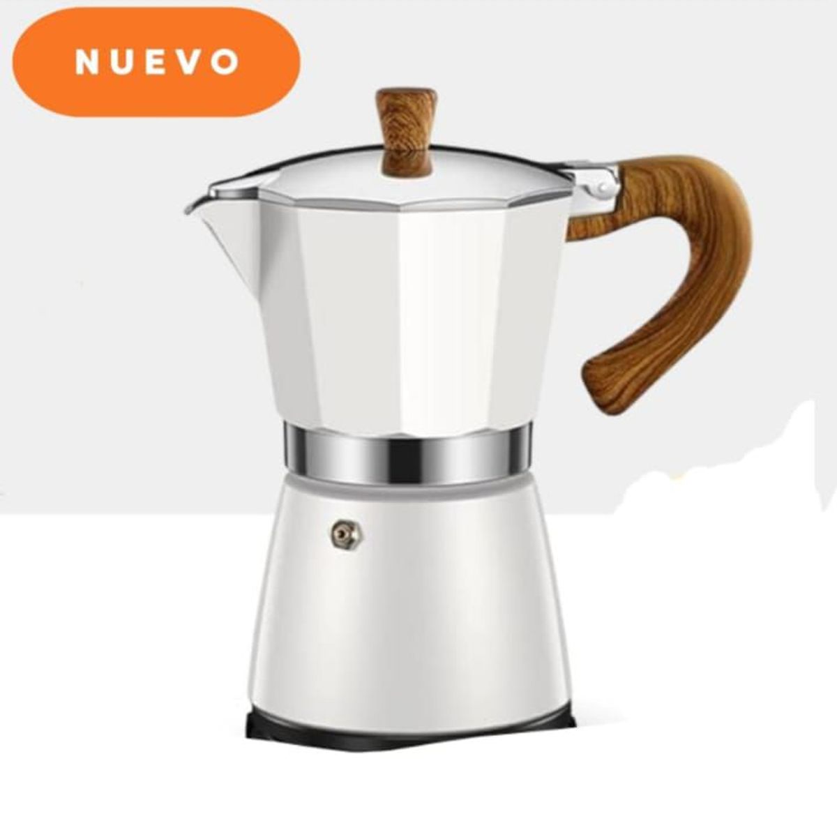 GENERICO - Cafetera italiana 12 tazas, blanco