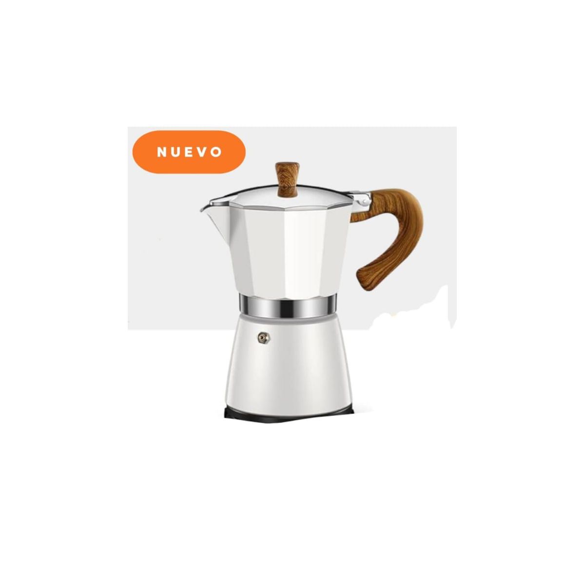 GENERICO - Cafetera italiana 12 tazas, blanco