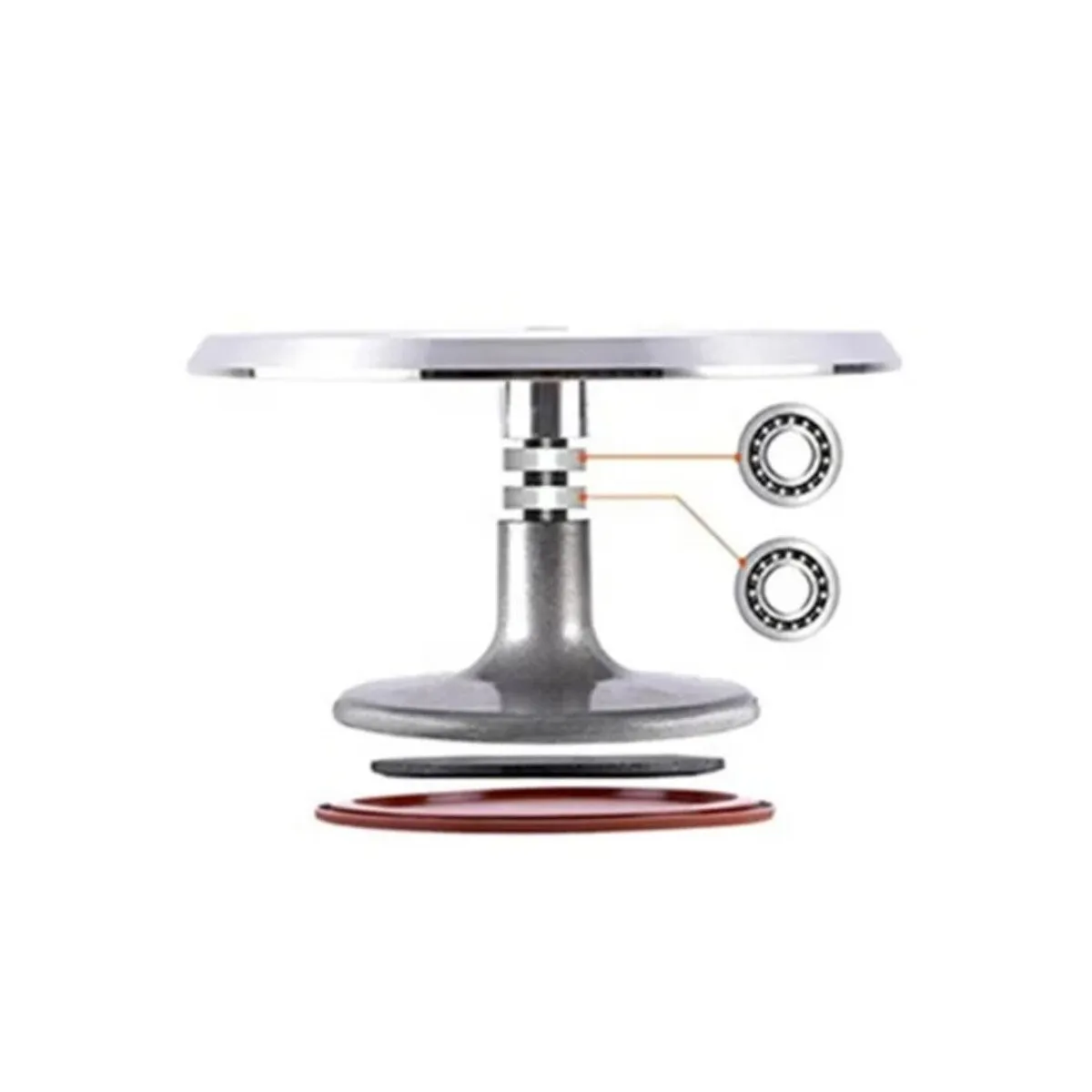 GENERICO - Bailarina para decorar tortas, base giratoria, acero repostería