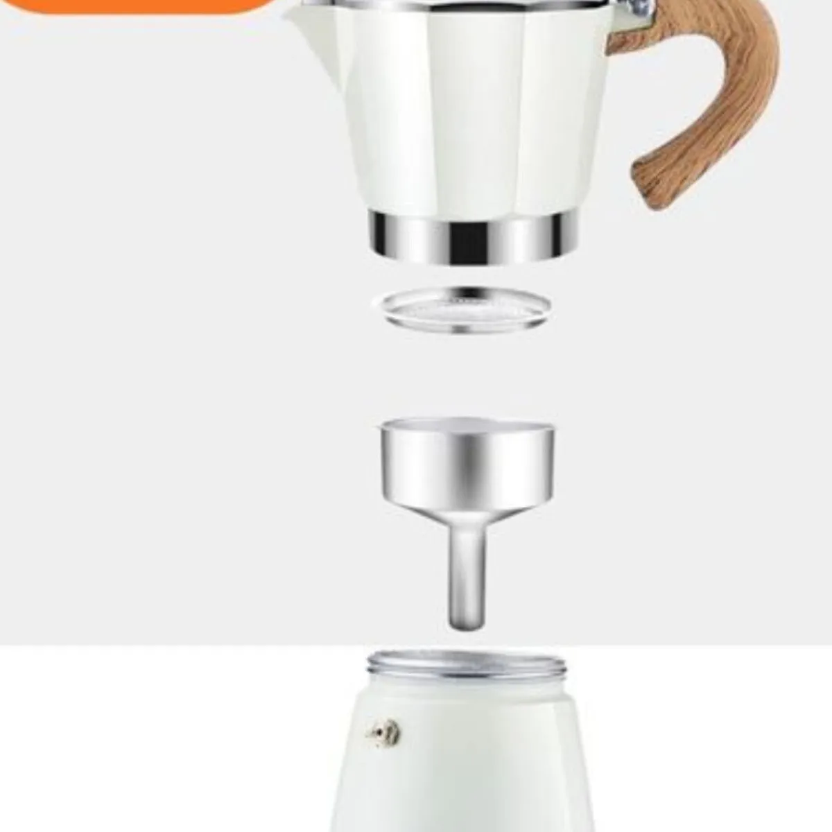 GENERICO - Cafetera express color blanco en aluminio, 9 tazas