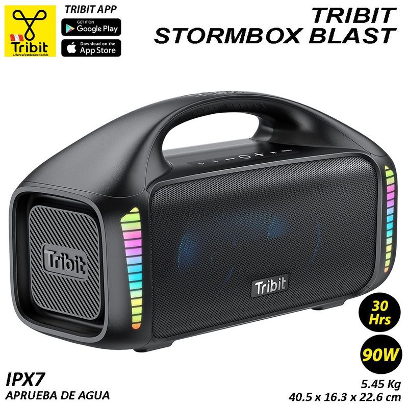 TRIBIT - Tribit StormBox Blast 90W reales - Altavoz superior a Bang Max