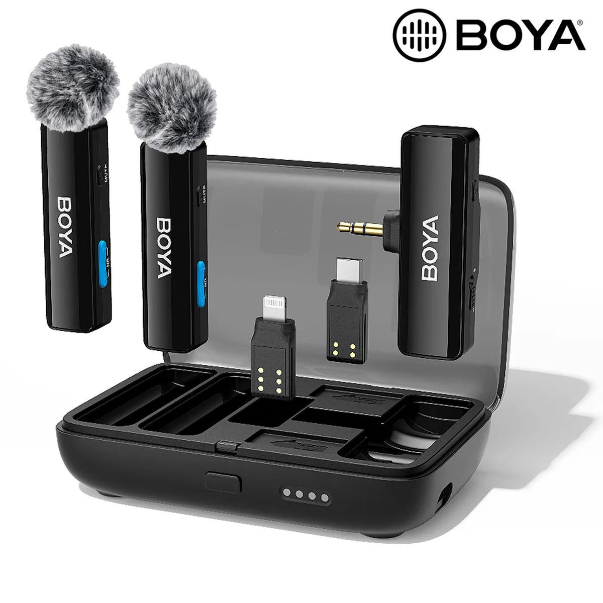 BOYA - Micrófono Boya Boyalink Profesional Multiconexión Universal Dual para Android iPhone y Cámara