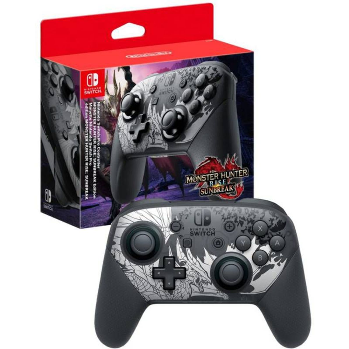 NINTENDO - Mando Pro Controller Nintendo Switch Monster Hunter Sunbreak