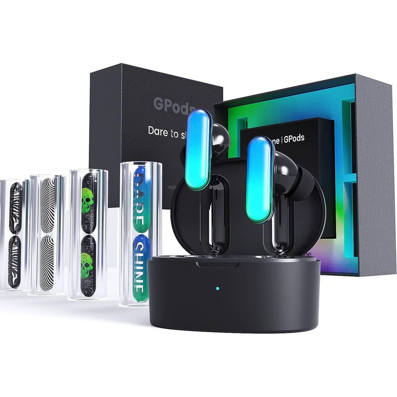 HHOGENE - HHOGene Gpods PRIMIUM SET - Audífonos inalámbricos con control de luz