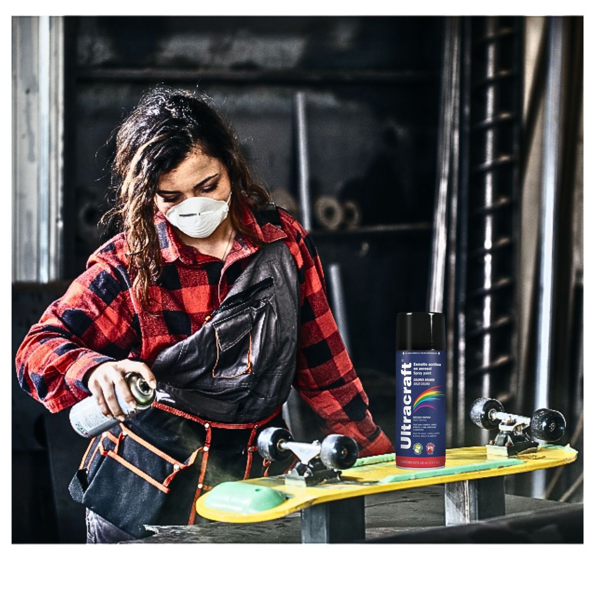 TRUPER - Pintura spray color NEGRO BRILLANTE,  ULTRACRAF