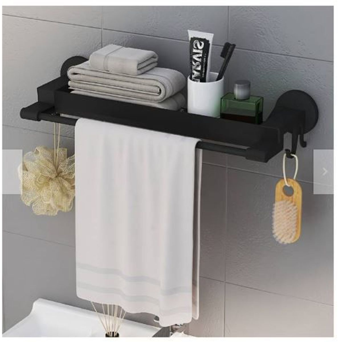 GENERICO - Organizador Repisa Toallero Accesorio de Baño Moderno - Rack estante