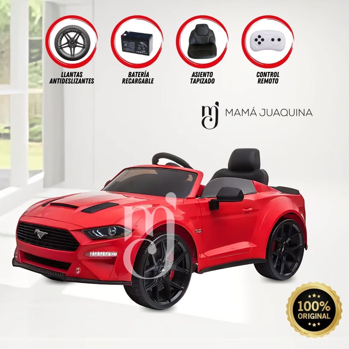 FORD - Carro a Batería Deportivo Ford «MUSTANG» Licenciado Red