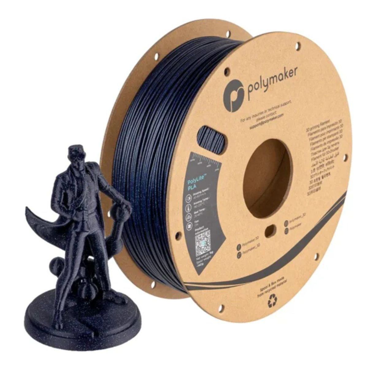 POLYMAKER - Filamento PolyLite PLA Azul Galaxia 175mm 1Kg