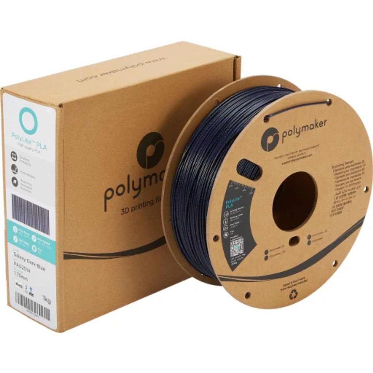 POLYMAKER - Filamento PolyLite PLA Azul Galaxia 175mm 1Kg