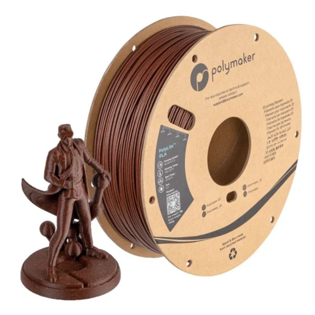 POLYMAKER - Filamento PolyLite PLA Rojo Galaxia 175mm 1Kg