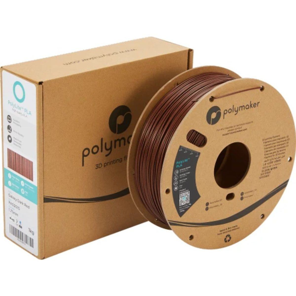 POLYMAKER - Filamento PolyLite PLA Rojo Galaxia 175mm 1Kg
