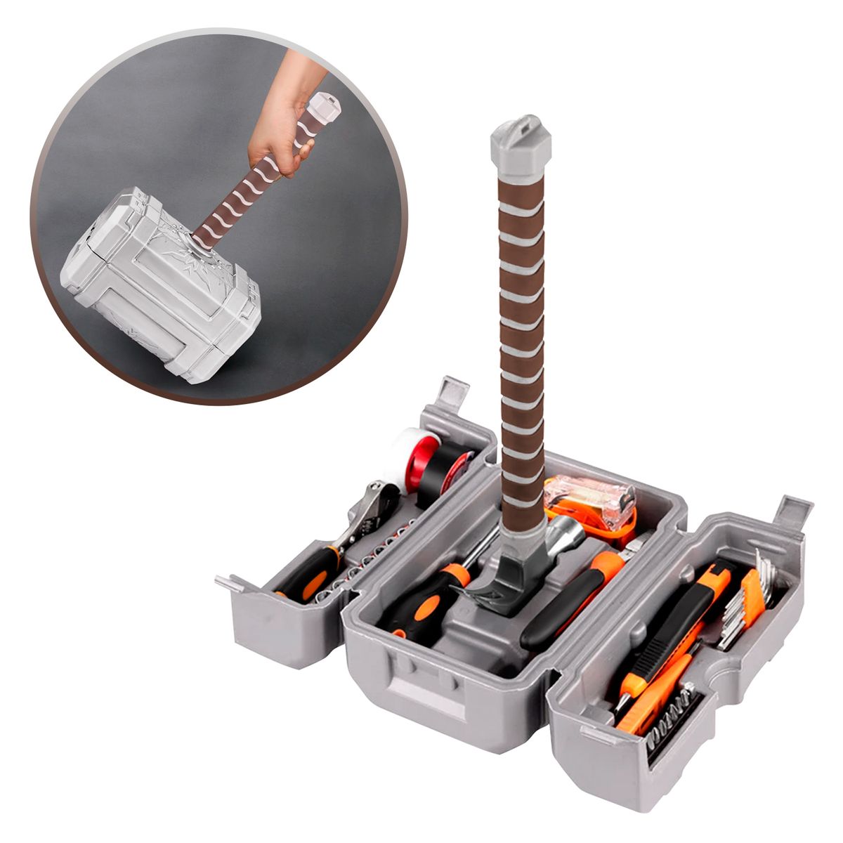 Martillo 16 Oz + Caja Set de herramientas 38 piezas, marca BUYPAL - Foto Principal