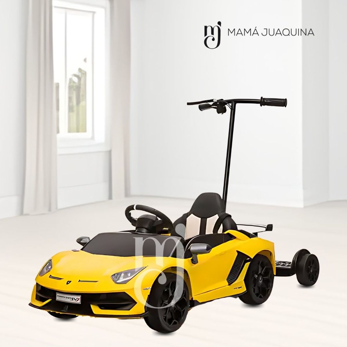 LAMBORGHINI - Carro a Batería para Niño y Adulto AVENTADOR Licensed Yellow