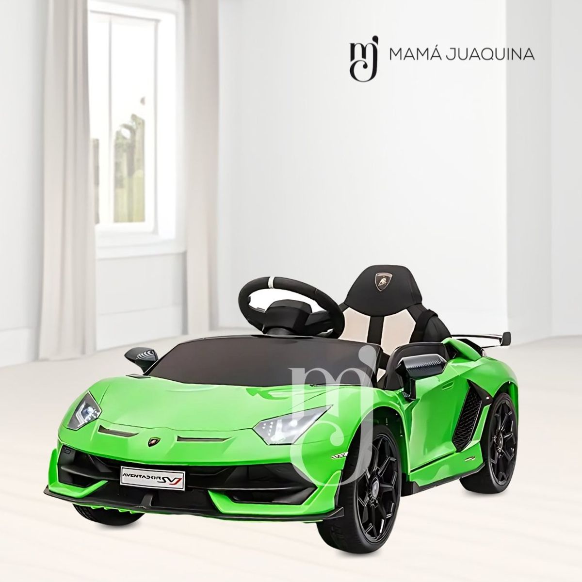 LAMBORGHINI - Carro a Batería para Niño y Adulto AVENTADOR Licensed Green