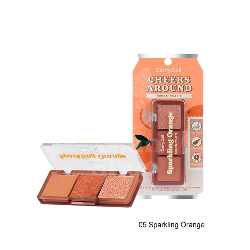 CATHY DOLL - Cathy Doll Cheers Around Trio Eye Palette Sparkling Orange