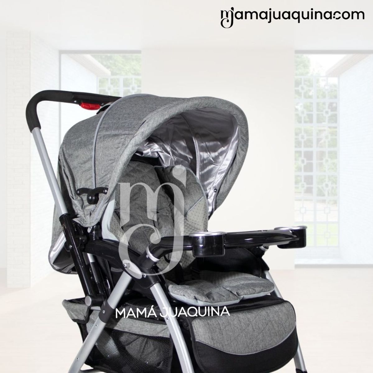 BAMBINO - Coche Cuna de Lujo «GALAXY» Edición Limitada Gray