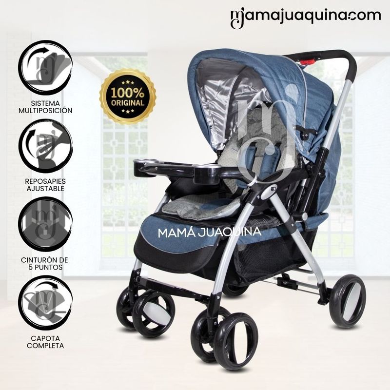 BAMBINO - Coche Cuna de Lujo «GALAXY» Edición Limitada Blue