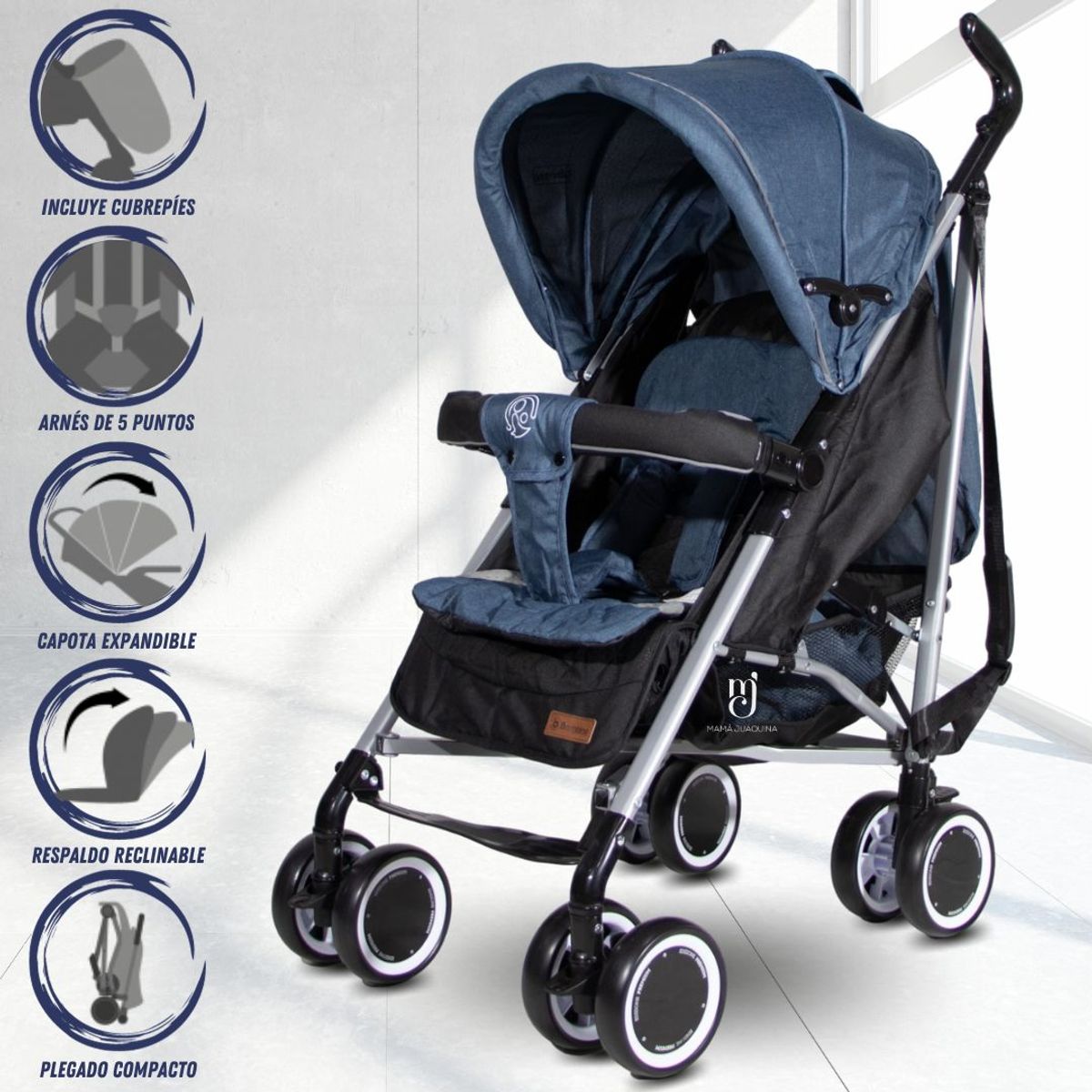BAMBINO - Coche Bastón Deportivo «ULTRA PLUS» Edición Limitada Blue
