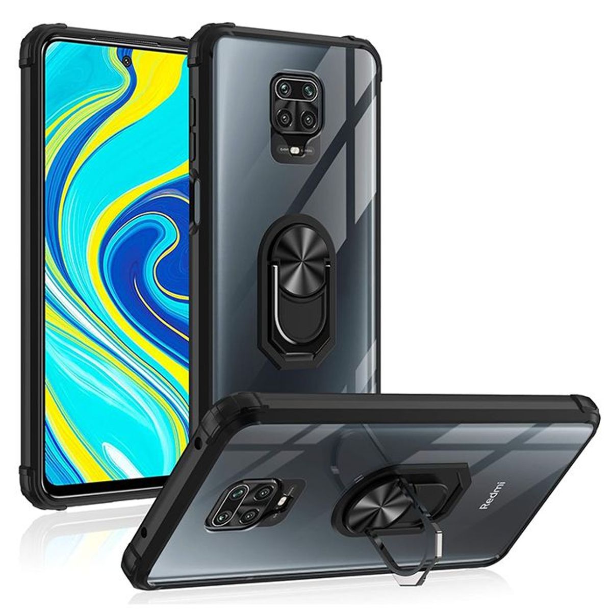 GENERICO - xiaomi note 9 pro /9s funda con anillo negro