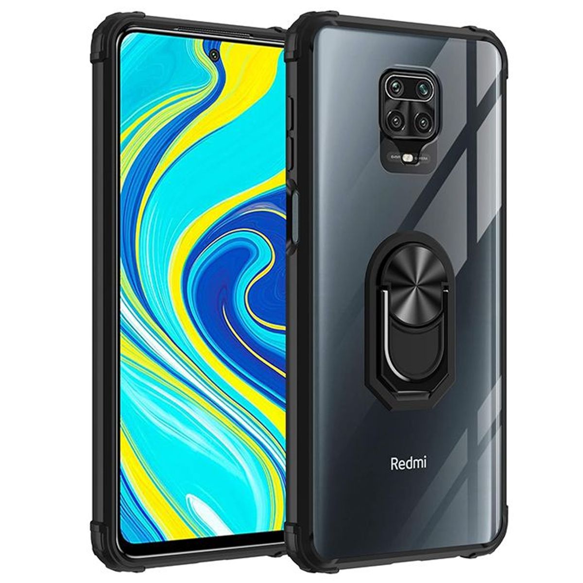 GENERICO - xiaomi note 9 pro /9s funda con anillo negro