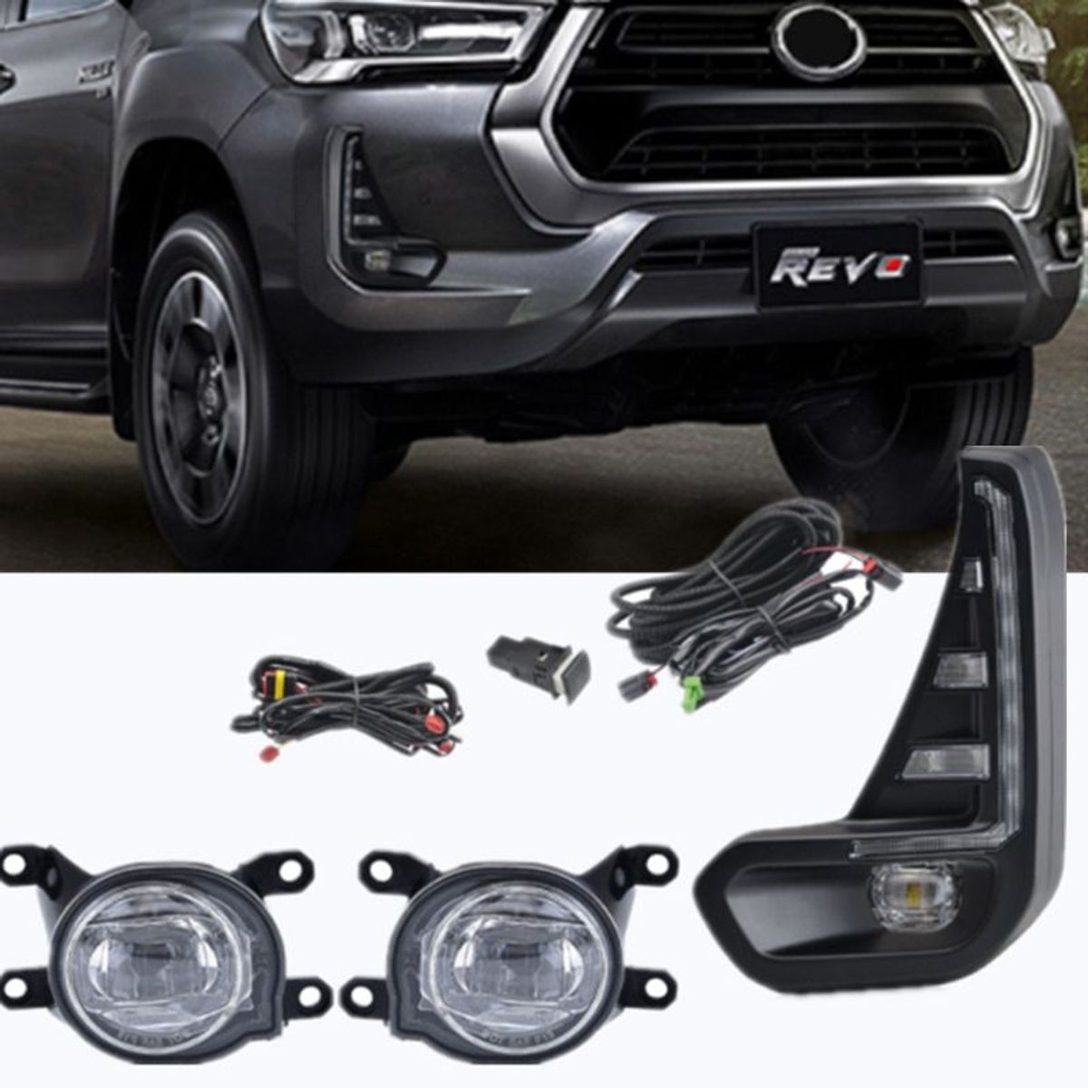 GENERICO - FAROS NEBLINEROS LED TOYOTA HILUX 2021 2022 2023