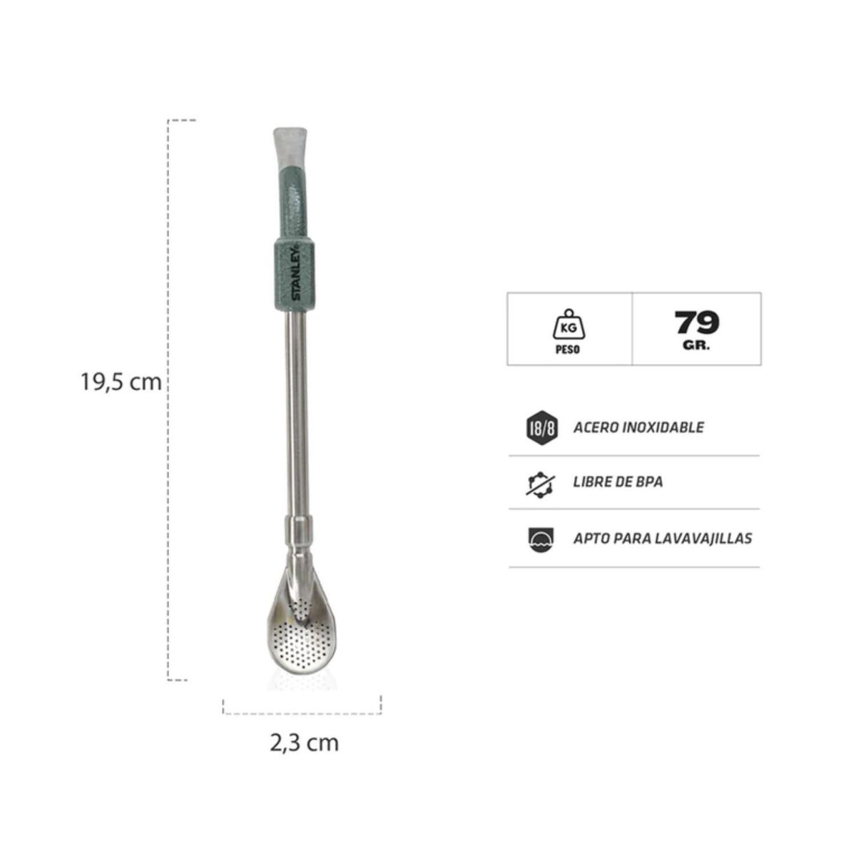 STANLEY - Bombilla para mate Stanley verde