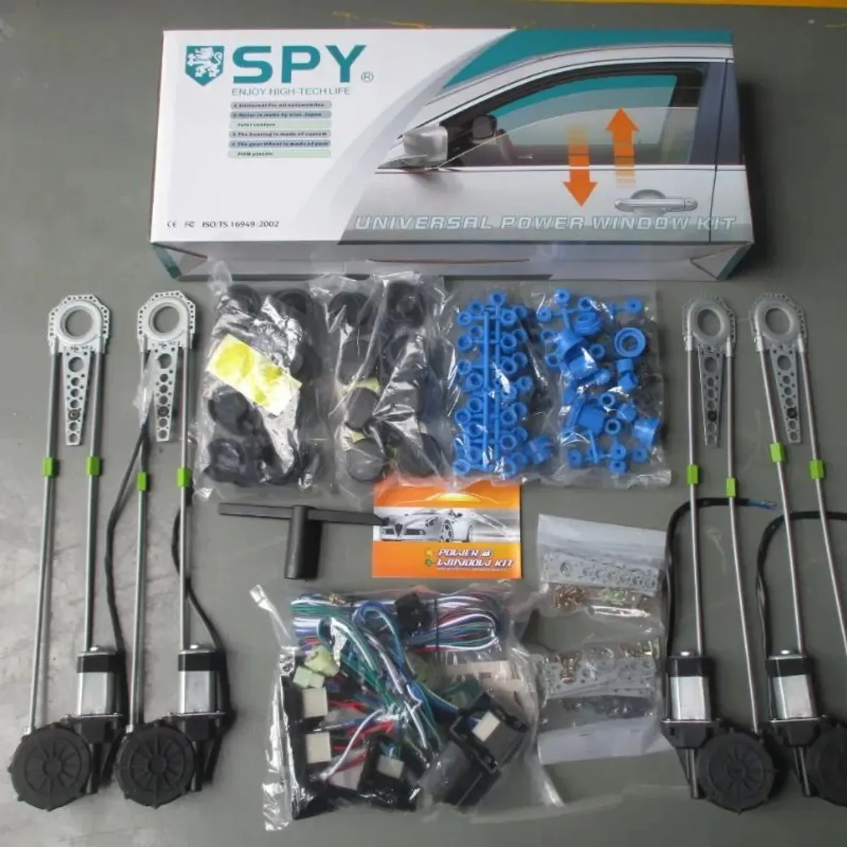 SPY - KIT LUNAS ELECTRICAS UNIVERSAL PARA LAS 4 PUERTAS PARA AUTO