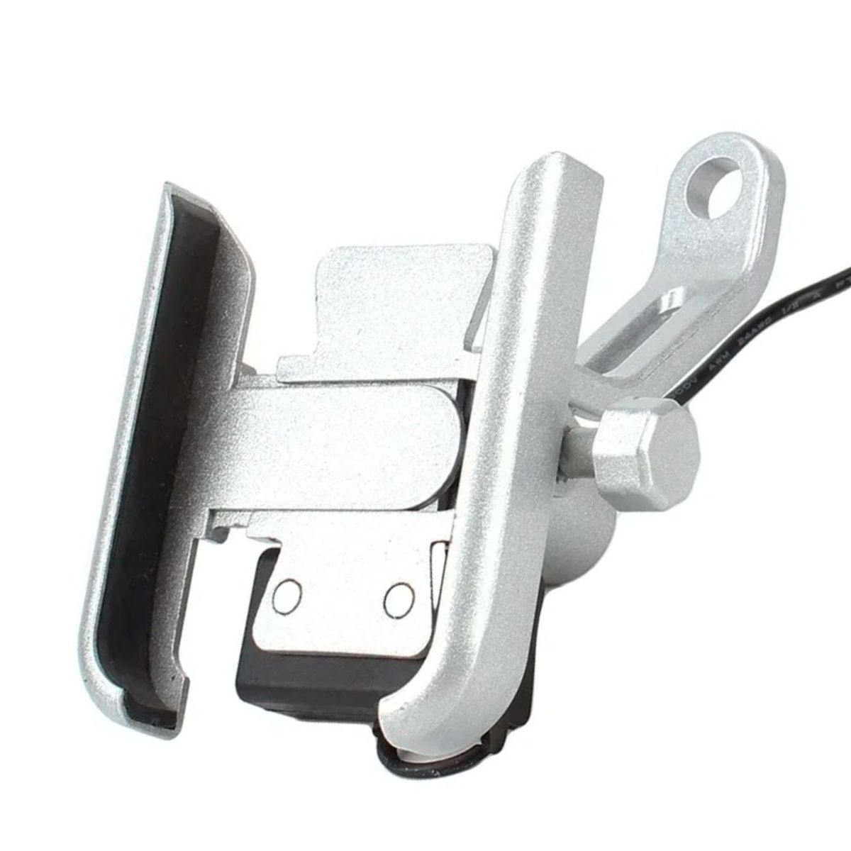 GENERICO - Holder Soporte De Metal Aluminio Para Moto Bicicleta Con Conector USB