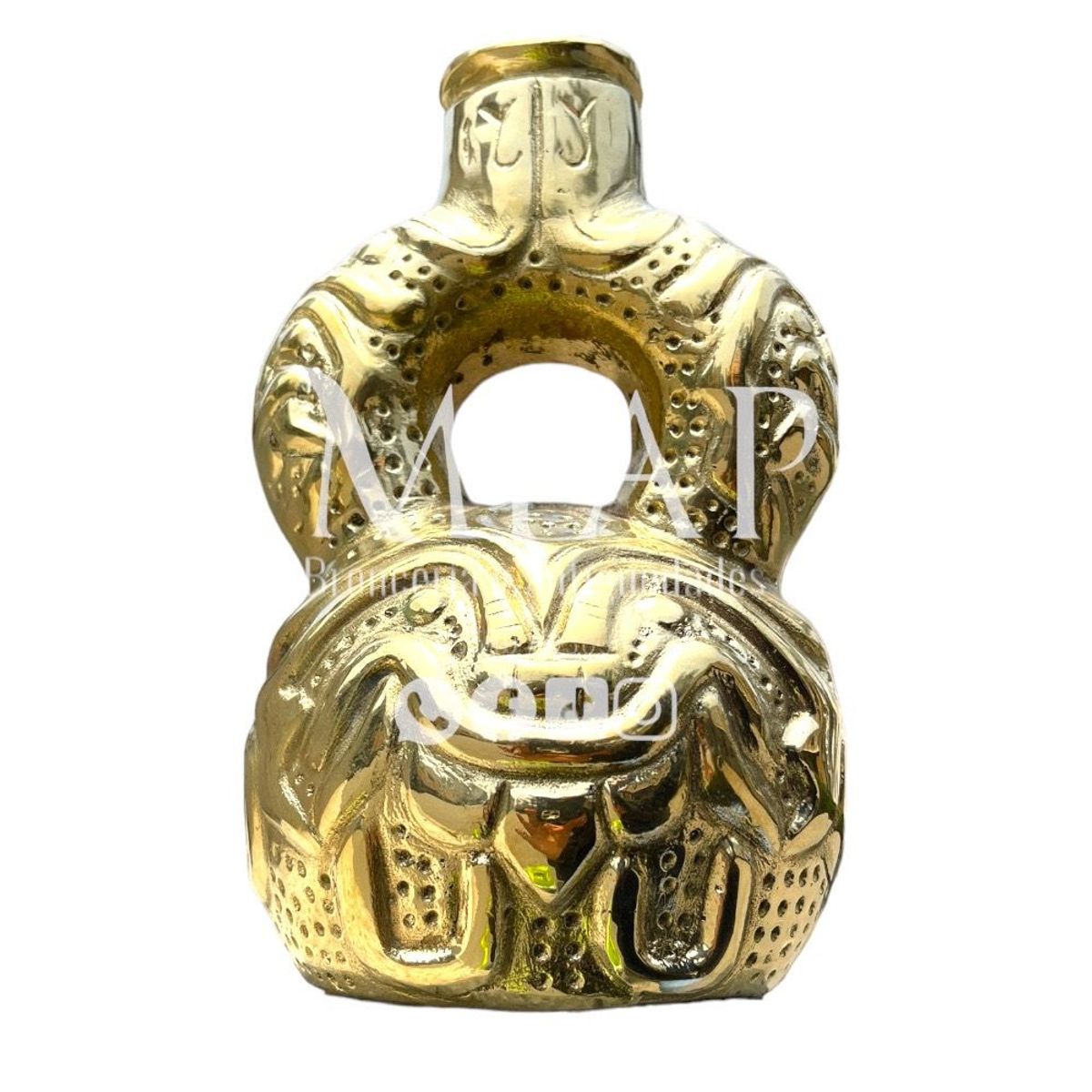 MFAP BRONCERIA Y ANTIGUEDADES - escultura huaco en bronce