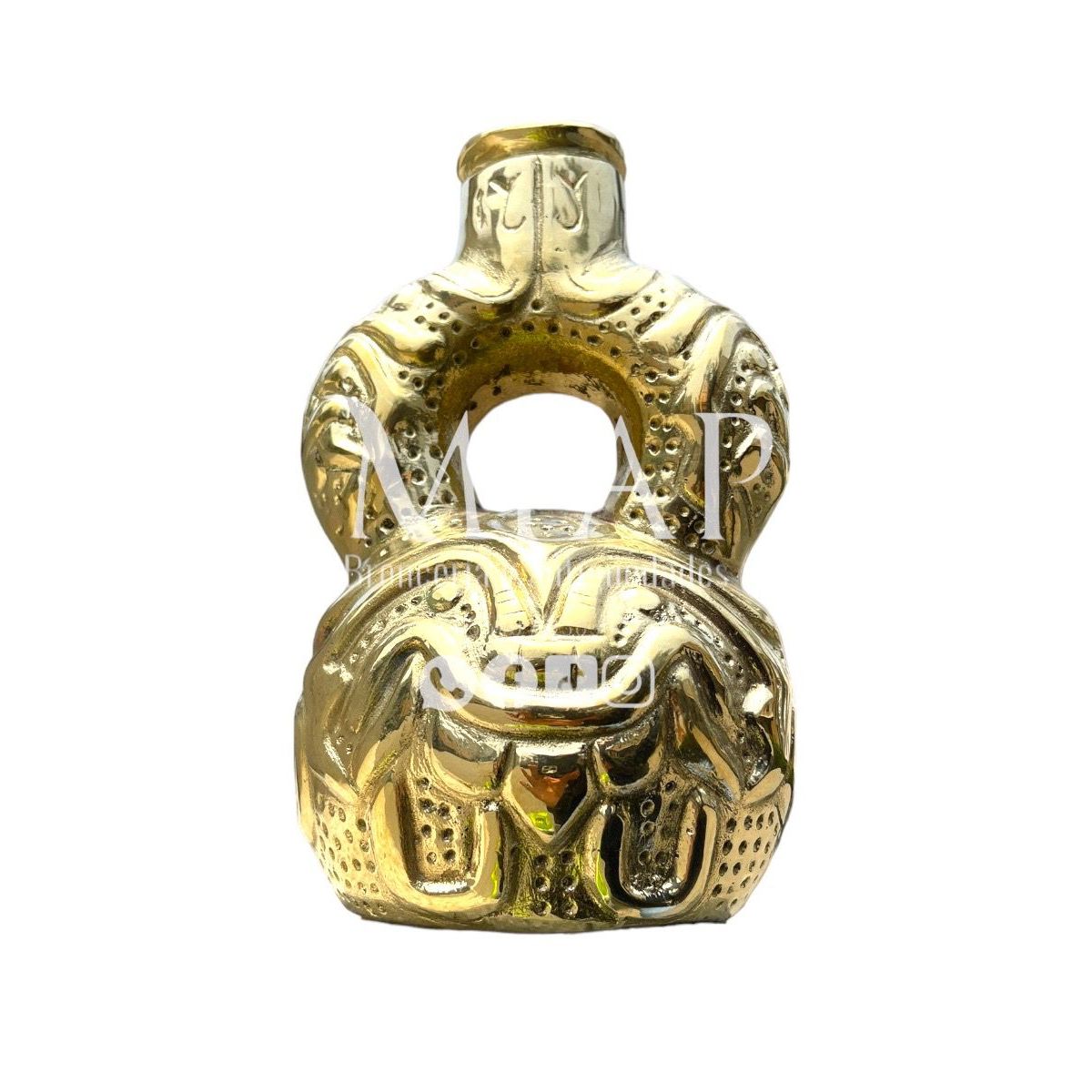 MFAP BRONCERIA Y ANTIGUEDADES - escultura huaco en bronce