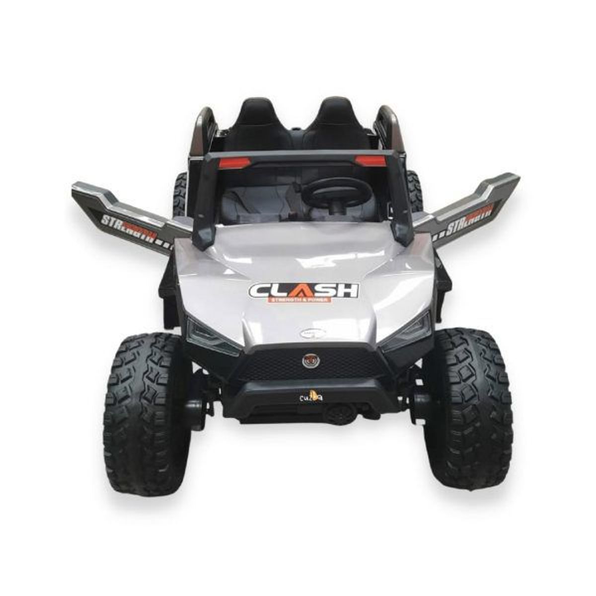 GENERICO - Carro a Batería UTV 24 VLT y Pantalla MP4 Para Niños «BUGGY» Gray