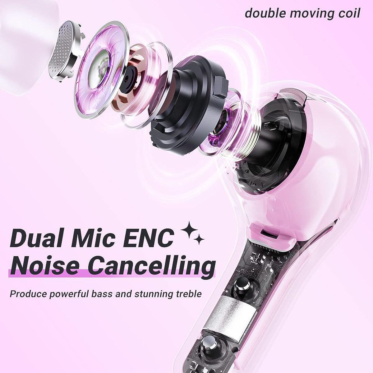 ACEFAST - AceFast - T8 Crystal - Audífonos inalámbricos transparentes