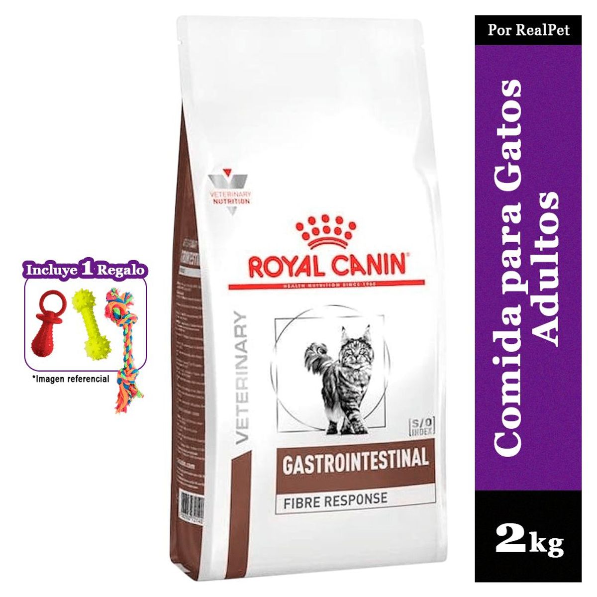 ROYAL CANIN - Comida Gato Royal Canin Gastrointestinal Fibre Response 2 kg