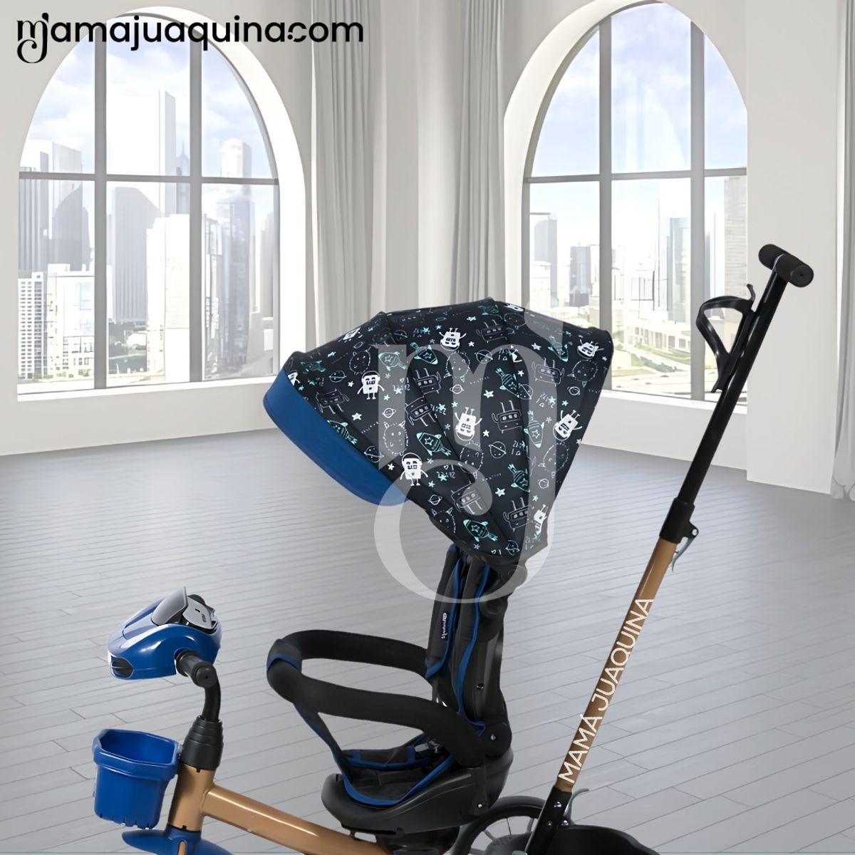 EBABY - Triciclo Guiador con Bluetooth para Niños «ROY PREMIUM» Blue