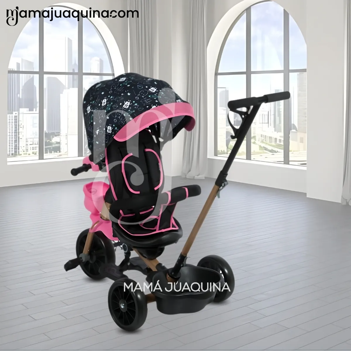 EBABY - Triciclo Guiador con Bluetooth para Niños «ROY PREMIUM» Pink