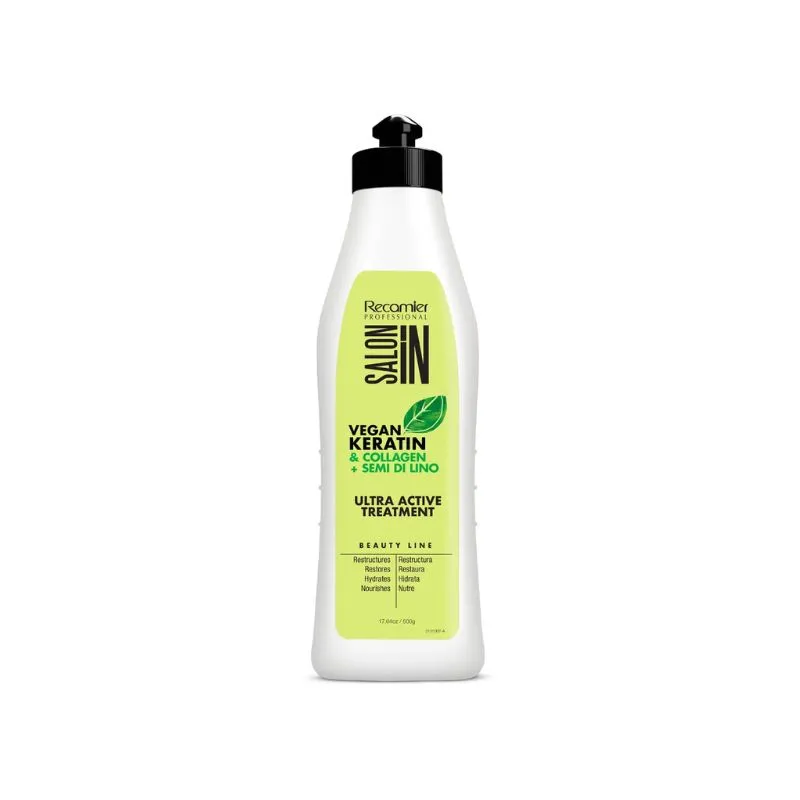 SALON IN - SALON IN - Mascarilla Vegan Keratin  Collagen  Semi di Lino 500ML