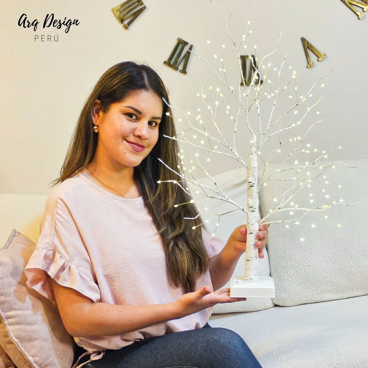 GENERICO - Lámpara Velador Tokio Diseño Árbol Abedul