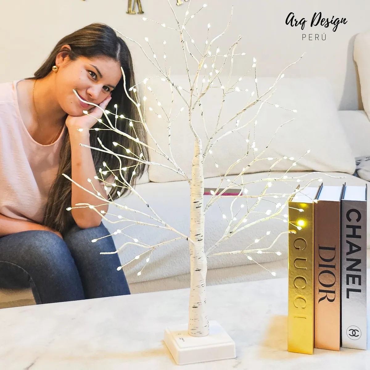 GENERICO - Lámpara Velador Tokio Diseño Árbol Abedul