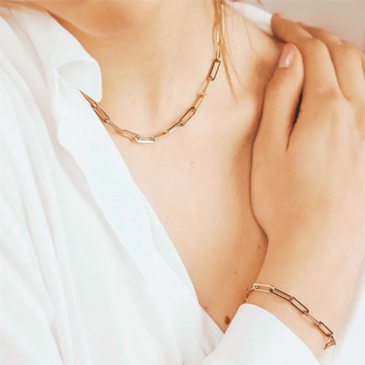 GENERICO - Pulsera de acero inoxidable modelo cadena