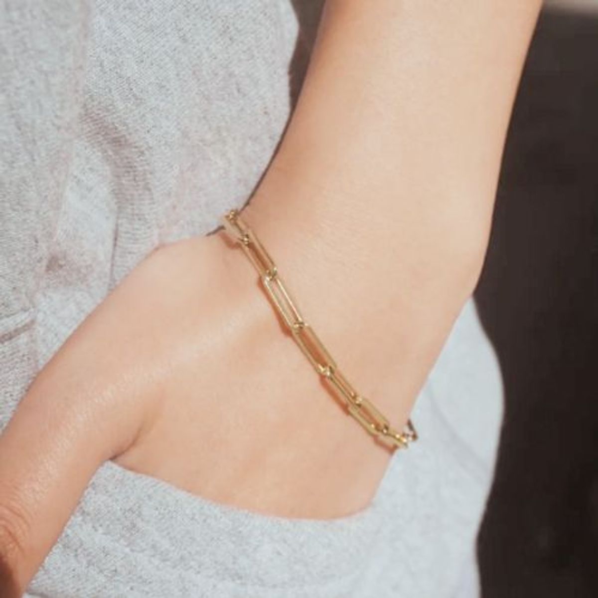 GENERICO - Pulsera de acero inoxidable modelo cadena