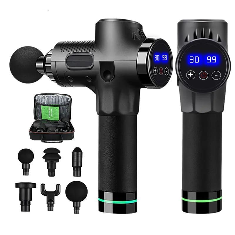 GENERICO - Pistola de  Masaje Muscular - 30 NIVELES Pantalla LCD