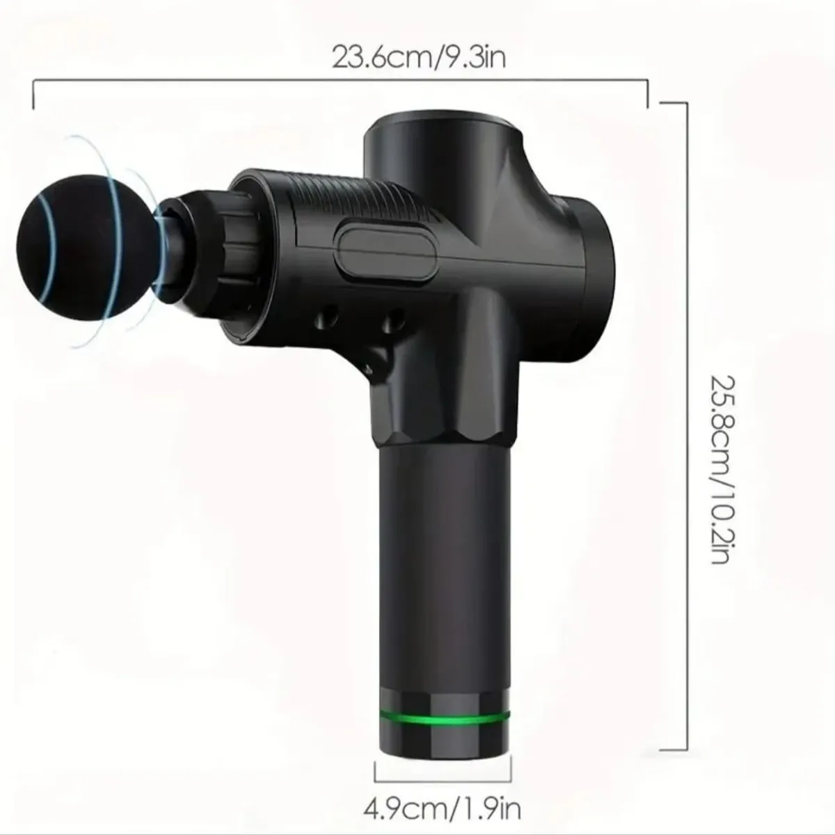 GENERICO - Pistola de  Masaje Muscular - 30 NIVELES Pantalla LCD